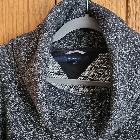 Tommy Hilfiger Charcoal Cowl Neck Sweater - Picture 2 of 5
